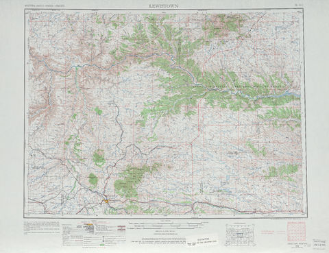 Area around Lewiston in the United States