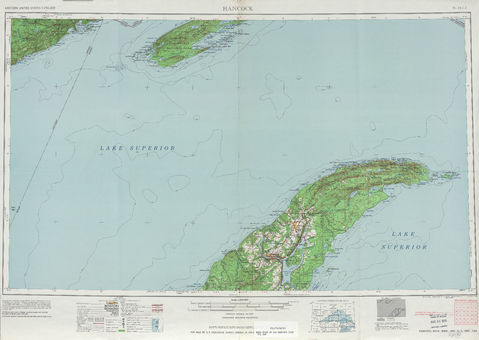 Región alrededor de Hancock en Estados Unidos