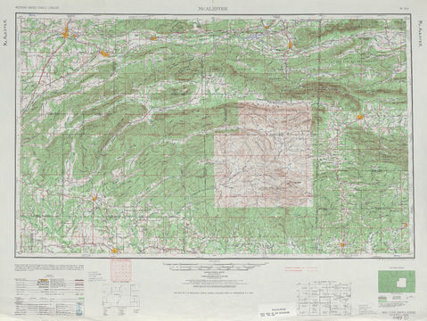 Región alrededor de Mcalester en Estados Unidos