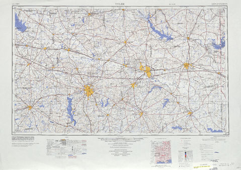 Area around Tyler in the United States
