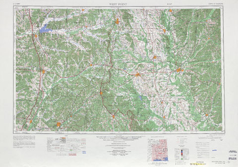 Región alrededor de West Point en Estados Unidos