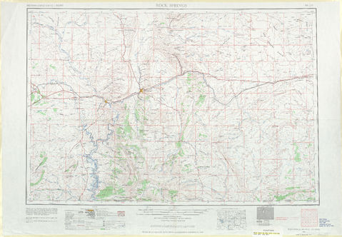 Región alrededor de Rock Springs en Estados Unidos