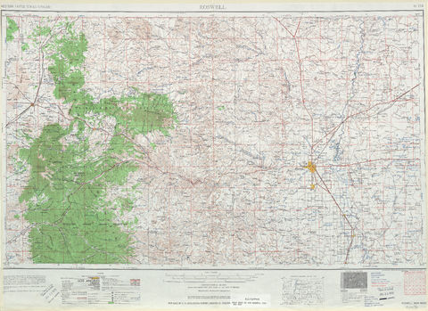 Región alrededor de Roswell en Estados Unidos