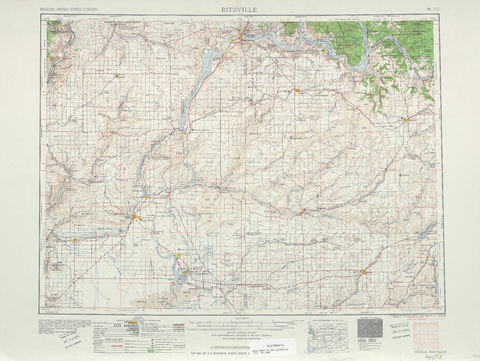 Región alrededor de Ritzville en Estados Unidos