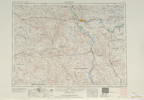 Area around Bismarck in the United States