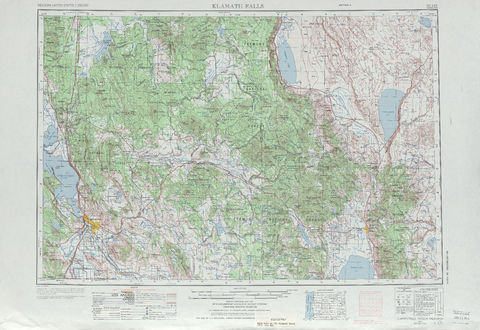Región alrededor de Klamath Falls en Estados Unidos