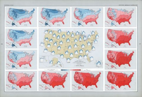 Temperaturas Mínimas Mensuales en Estados Unidos