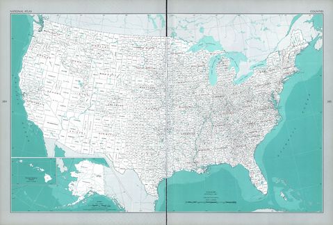 United States Counties Map 