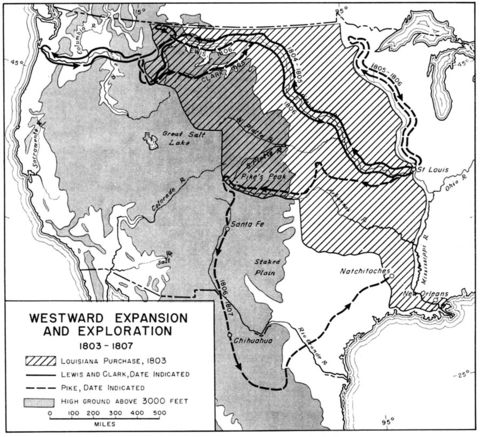 Westward Expansion and Exploration, United States 1803  - 1807