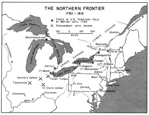 Frontera del Norte, Estados Unidos  1783  - 1812