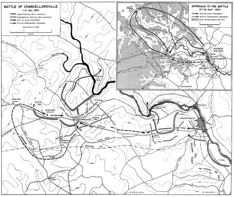 Batalla de Chancellorsville, Guerra Civil Estadounidense,  1-6 Mayo 1863