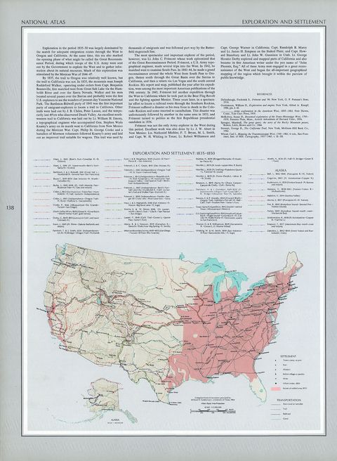 United States Territory Exploration and Settlement 1835 - 1850 