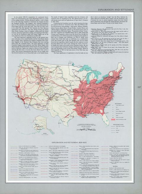 Exploración y Asentamientos del Territorio de Estados Unidos 1820 - 1835