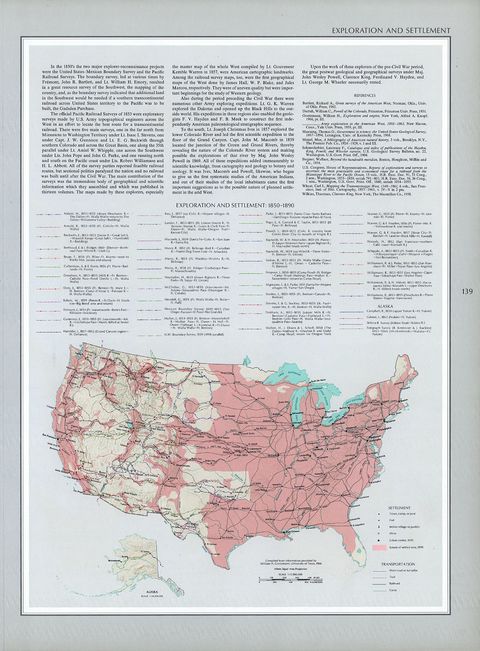 United States Territory Exploration and Settlement 1850 - 1890