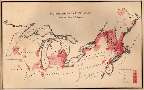British American Population in the United States 1872