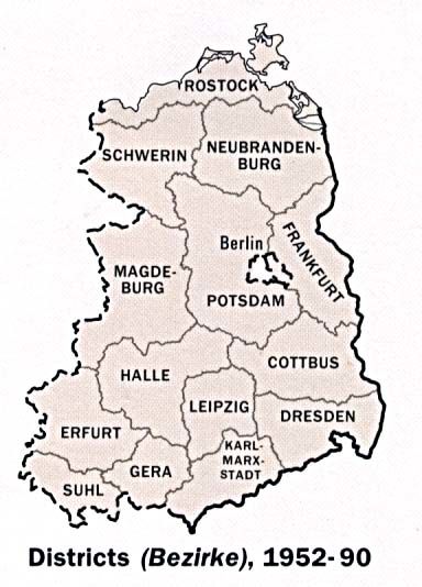 Former East Germany Administrative Divisions 