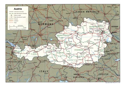 Mapa Político de Austria