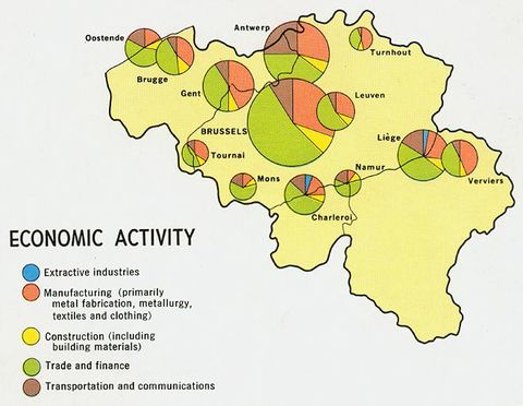 Belgium economic activity map