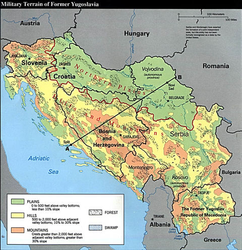Mapa de las Áreas de Responsabilidad del SFOR, Bosnia y Herzegovina ...