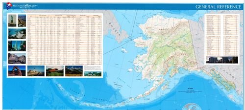 Mapa Físico de Alaska