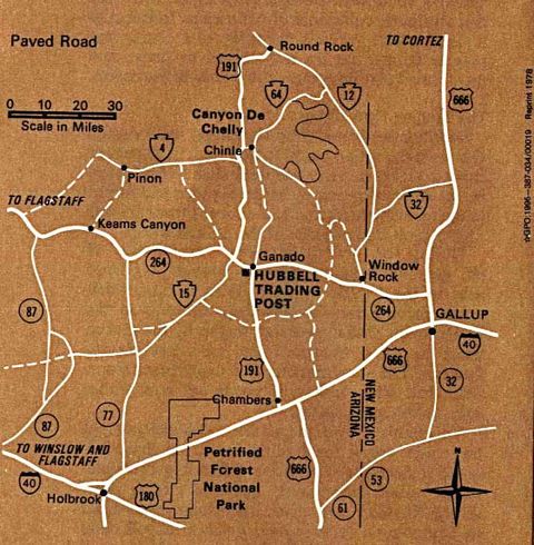 Hubbell Trading Post National Historic Site Area Map