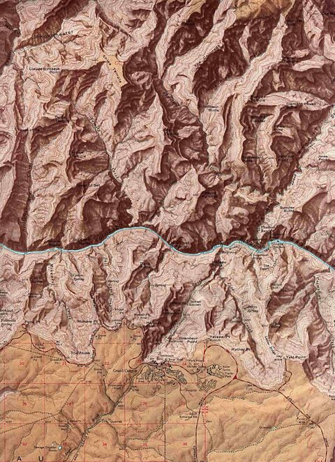 Grand Canyon National Park Physical Map