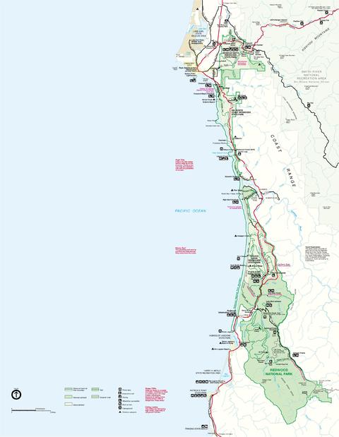 Redwood National Park Map, California