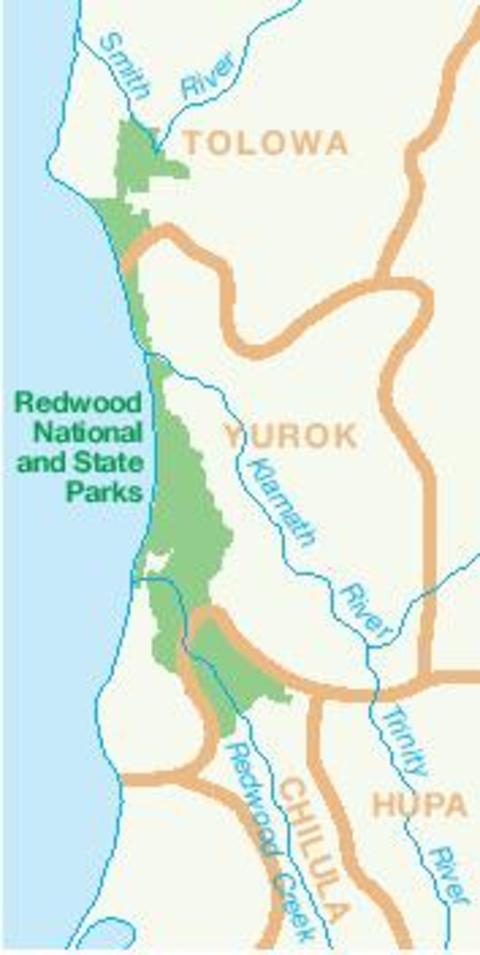 Tribus de la Región del Parque Nacional  Redwood