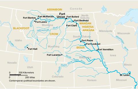 Area Map of Fort Union Trading Post National Historic Site
