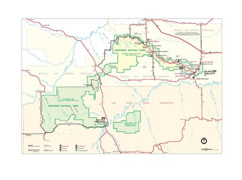 Badlands National Park Map