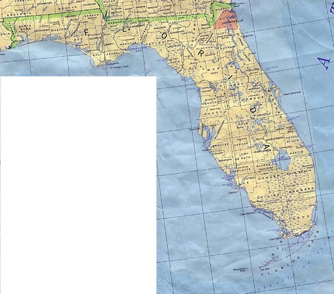 Political Map of Florida, United States