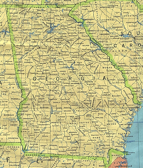 Mapa Político de Georgia