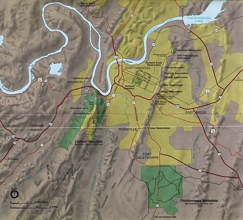 Región del Parque Militar Nacional de Chickamauga y Chattanooga