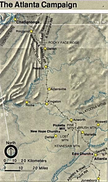 Map of the Atlanta Campaign
