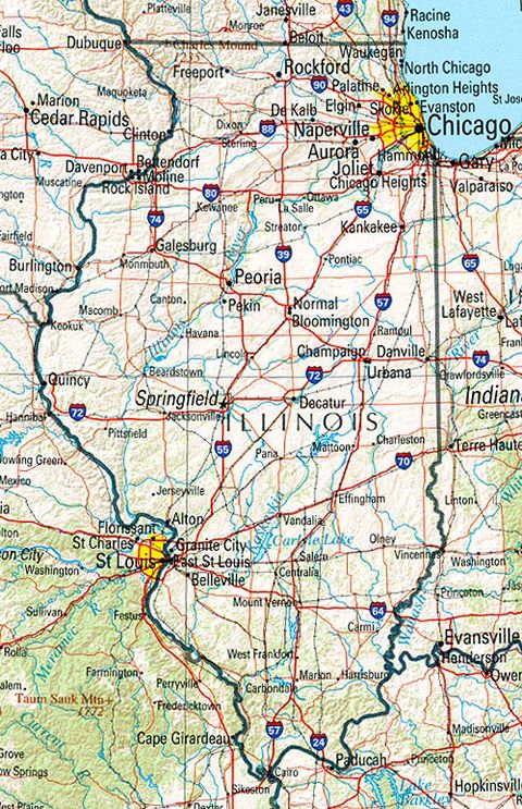 Illinois Physical Map