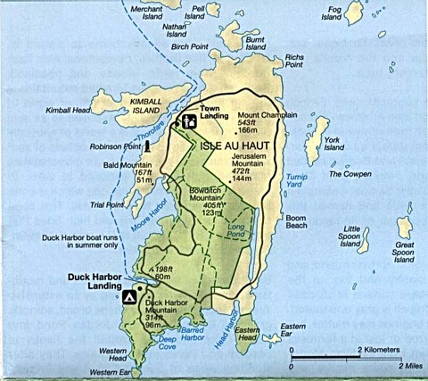 Isle au Haut Detail Map
