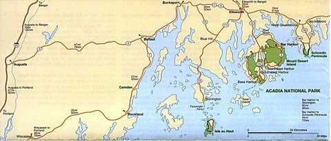 Area Map of Acadia National Park