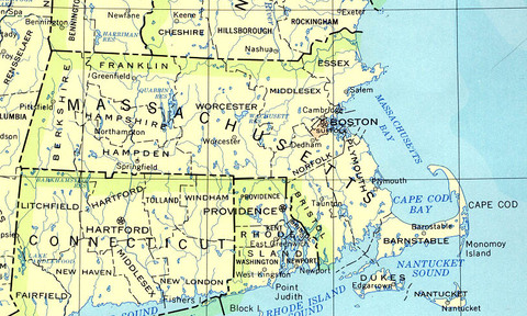 Mapa Político de Massachusetts