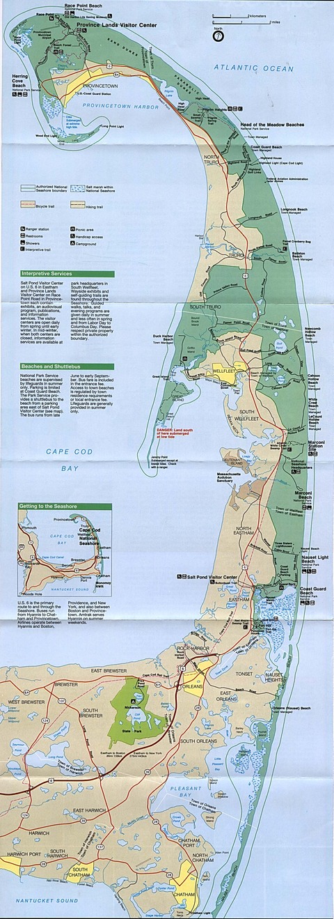 Cape Cod National Seashore Park Map