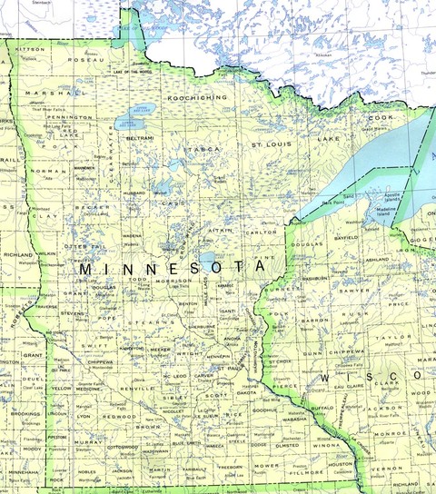 Political Map of Minnesota, United States