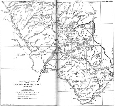 Glacier National Park Map