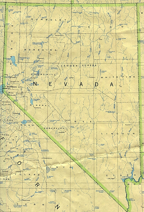 Mapa Político de Nevada