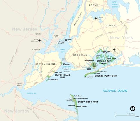 Park Map of Gateway National Recreation Area
