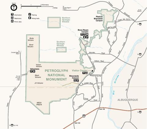 Petroglyph National Monument Park Map