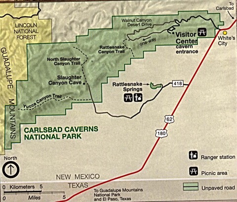 Carlsbad Caverns National Park Map