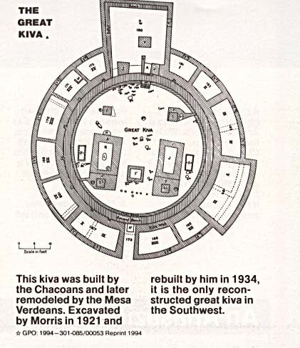 Mapa esquemático del Gran Kiva