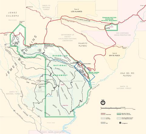 Park Map of Bandelier National Monument