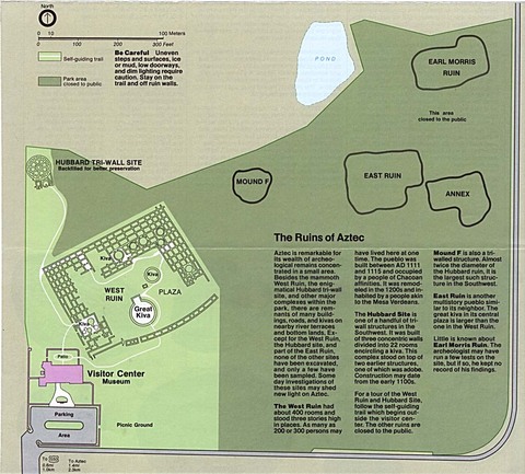 Park Map of Aztec Ruins National Monument