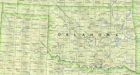 Mapa Político de Oklahoma