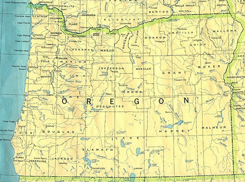 Political Map of Oregon, United States